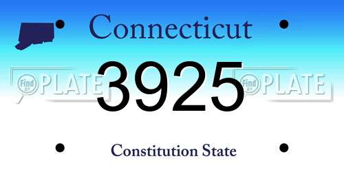 3925 Connecticut License Plate