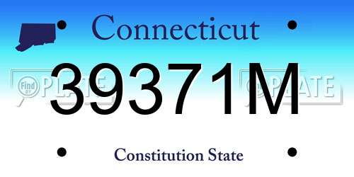 39371M Connecticut License Plate