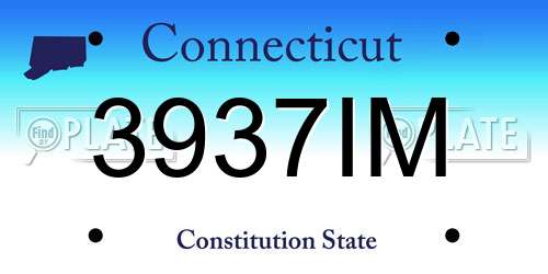 3937IM Connecticut License Plate