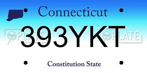 393YKT Connecticut License Plate
