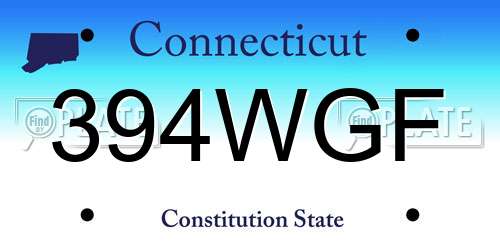 394WGF Connecticut License Plate