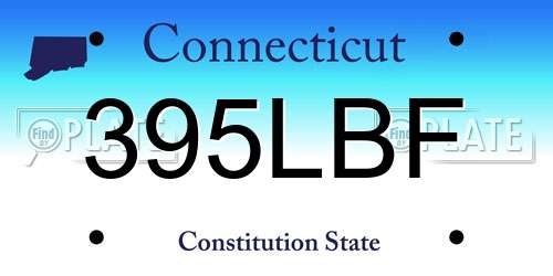 395LBF Connecticut License Plate