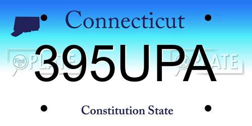 395UPA Connecticut License Plate