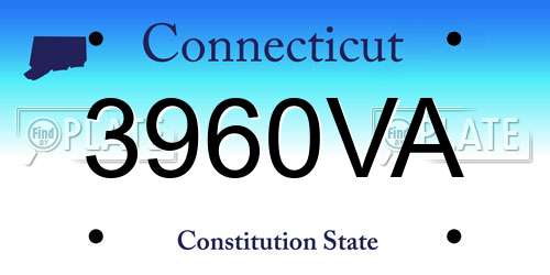 3960VA Connecticut License Plate