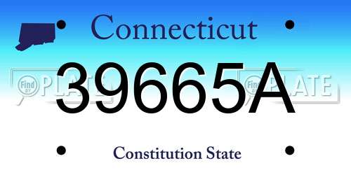 39665A Connecticut License Plate