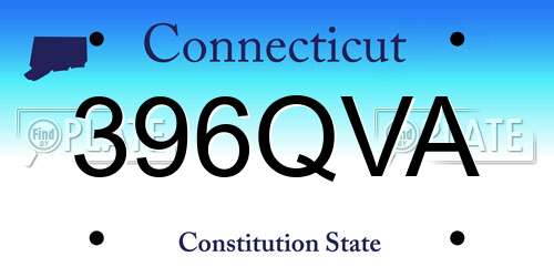 396QVA Connecticut License Plate