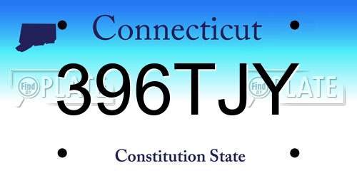 396TJY Connecticut License Plate