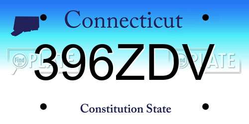 396ZDV Connecticut License Plate
