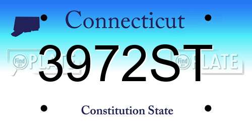 3972ST Connecticut License Plate