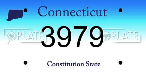 3979 Connecticut License Plate