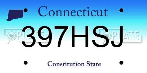 397HSJ Connecticut License Plate