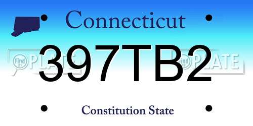 397TB2 Connecticut License Plate