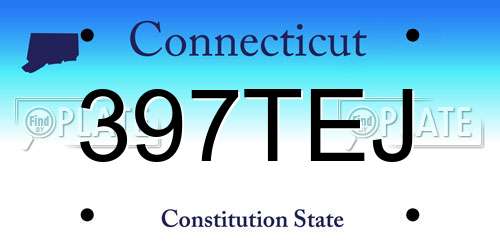 397TEJ Connecticut License Plate