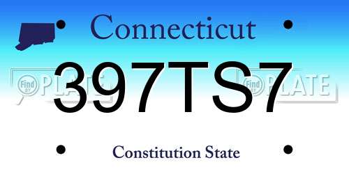 397TS7 Connecticut License Plate