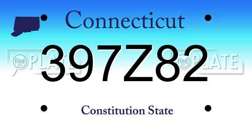397Z82 Connecticut License Plate