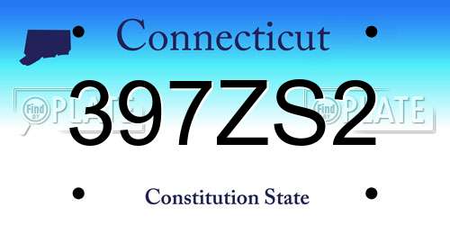 397ZS2 Connecticut License Plate