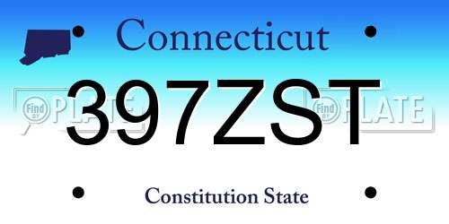 397ZST Connecticut License Plate