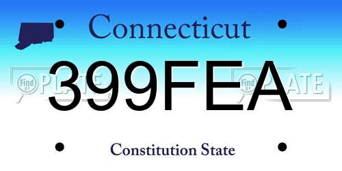 399FEA Connecticut License Plate
