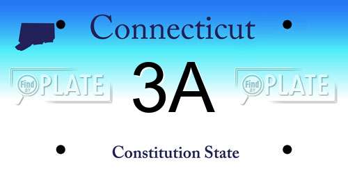 3A Connecticut License Plate