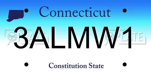 3ALMW1 Connecticut License Plate