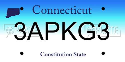 3APKG3 Connecticut License Plate