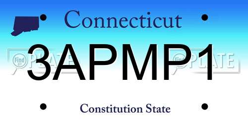 3APMP1 Connecticut License Plate