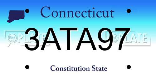 3ATA97 Connecticut License Plate