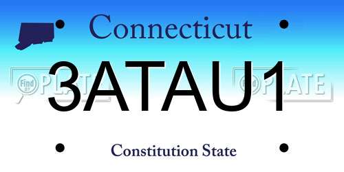 3ATAU1 Connecticut License Plate