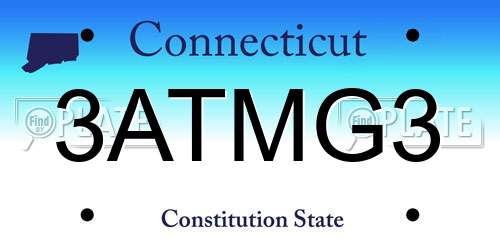3ATMG3 Connecticut License Plate