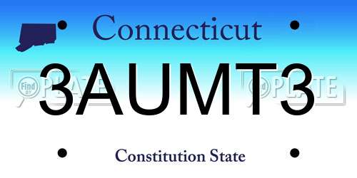 3AUMT3 Connecticut License Plate