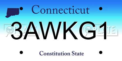 3AWKG1 Connecticut License Plate