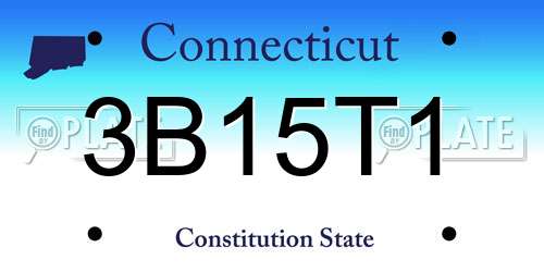 3B15T1 Connecticut License Plate