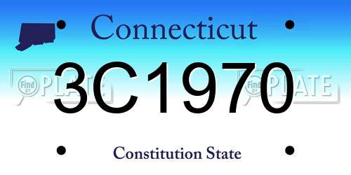 3C1970 Connecticut License Plate
