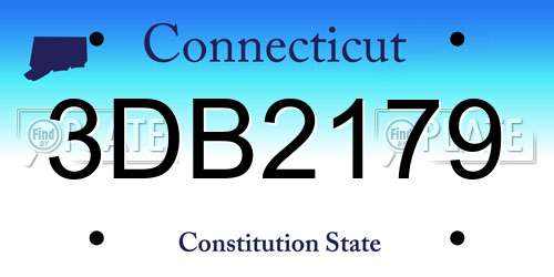 3DB2179 Connecticut License Plate
