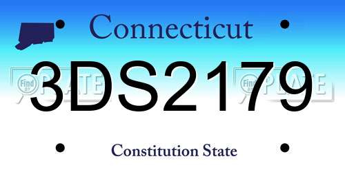 3DS2179 Connecticut License Plate