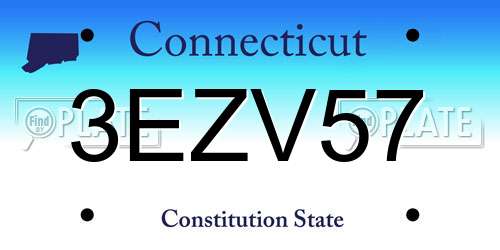 3EZV57 Connecticut License Plate