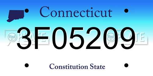3F05209 Connecticut License Plate