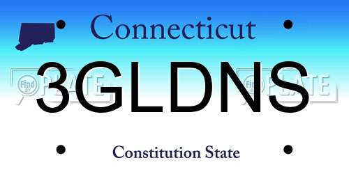3GLDNS Connecticut License Plate