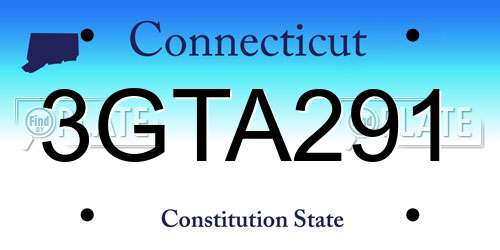 3GTA291 Connecticut License Plate