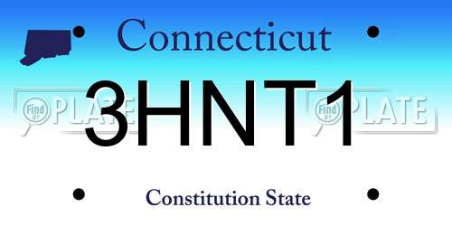 3HNT1 Connecticut License Plate