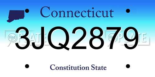 3JQ2879 Connecticut License Plate