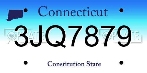 3JQ7879 Connecticut License Plate