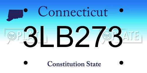 3LB273 Connecticut License Plate