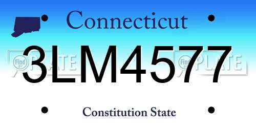 3LM4577 Connecticut License Plate