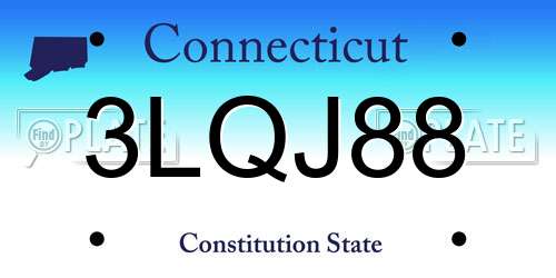 3LQJ88 Connecticut License Plate