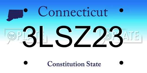 3LSZ23 Connecticut License Plate