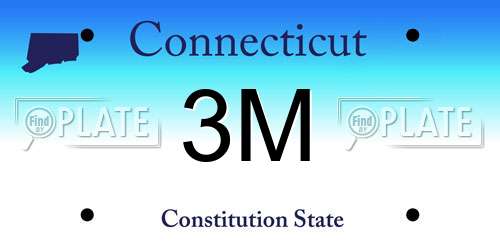 3M Connecticut License Plate