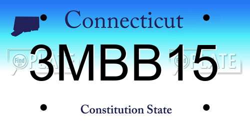 3MBB15 Connecticut License Plate
