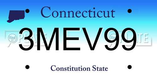 3MEV99 Connecticut License Plate