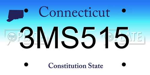 3MS515 Connecticut License Plate